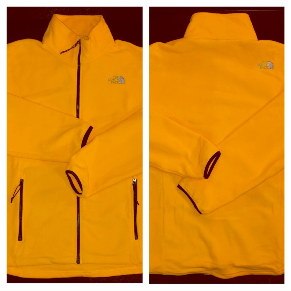🆕 Men’s Yellow Northface Fleece Jacket. Sz XXL